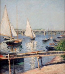 "Voiliers à Argenteuil", Gustave Caillebotte, vers 1888.