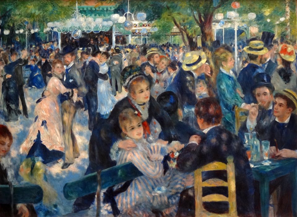 "Bal du moulin de la Galette", Auguste Renoir, 1876.