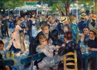 "Bal du moulin de la Galette", Auguste Renoir, 1876.