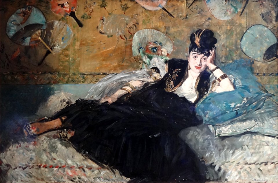 "La dame aux éventails"', Edouard Manet, 1873.