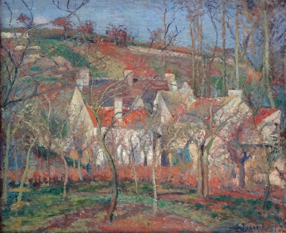 "Les toits rouges, côte Saint-Denis à Pontoise, effet d"hi…
