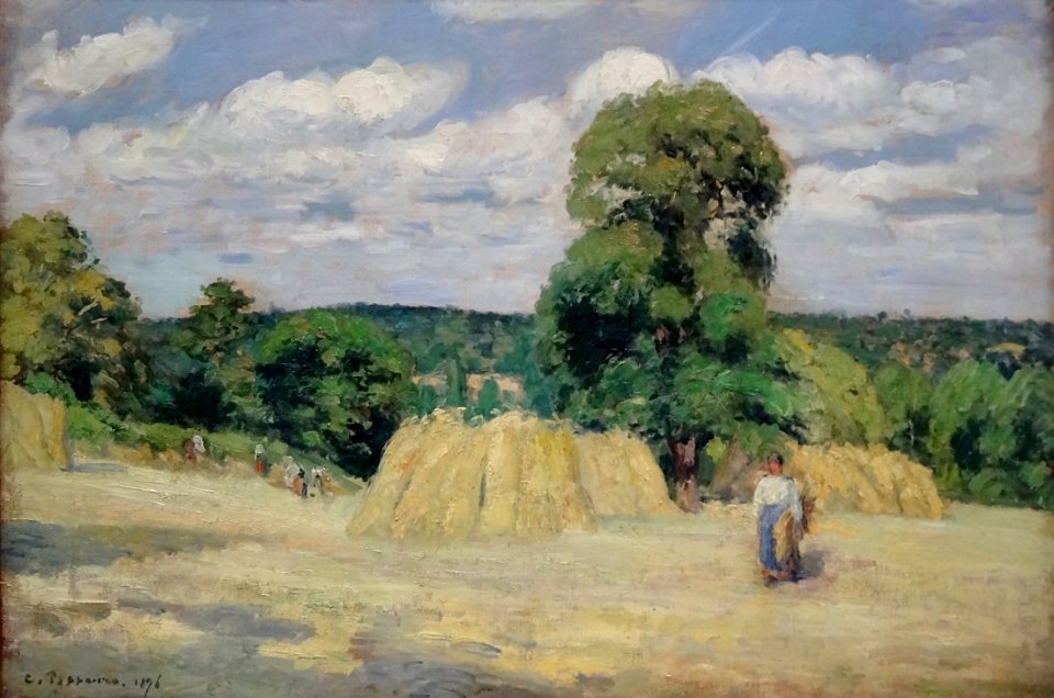 "La moisson à Montfoucault", Camille Pissarro, 1876.