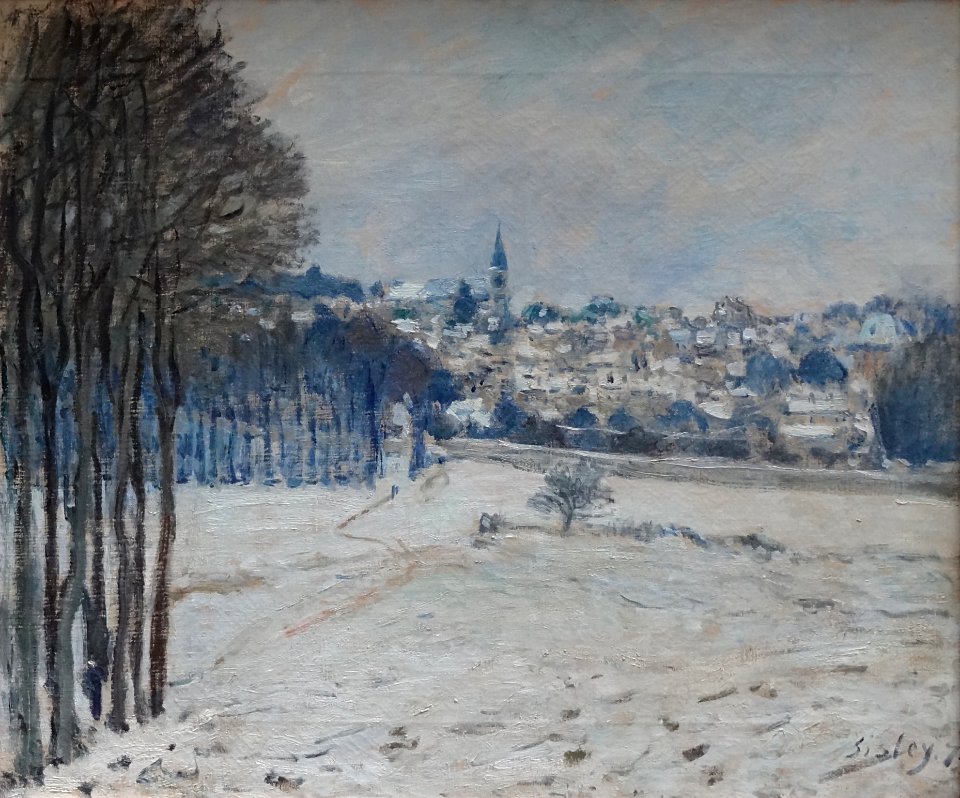"La neige à Marly-le-Roi", Alfred Sisley, 1875.