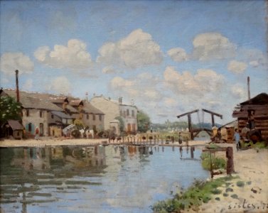 "Le canal Saint-Martin", Aldred Sisley, 1872.