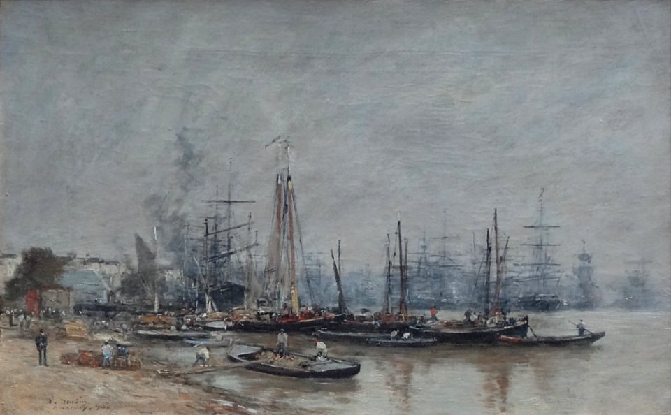 "Le port de Bordeaux", Eugène Boudin, 1874.