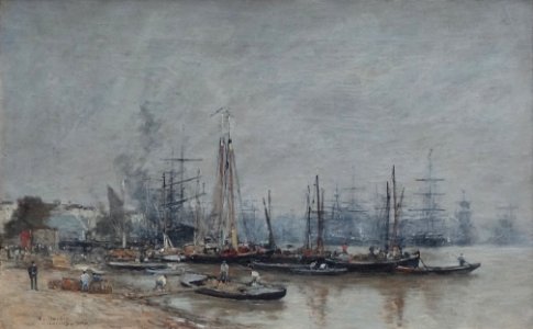 "Le port de Bordeaux", Eugène Boudin, 1874.