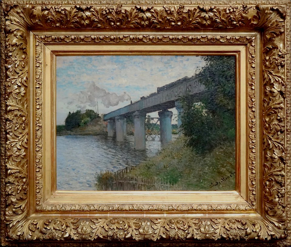 Le Pont Du Chemin De Fer Argenteuil Claude Monet Creazilla