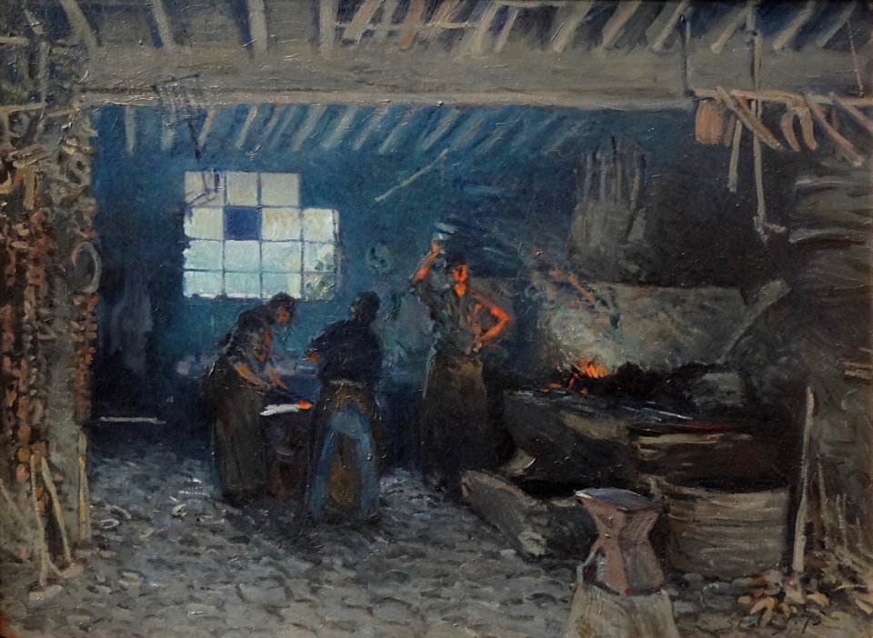 "La forge à Marly-le-Roi", Alfred Sisley, 1875.