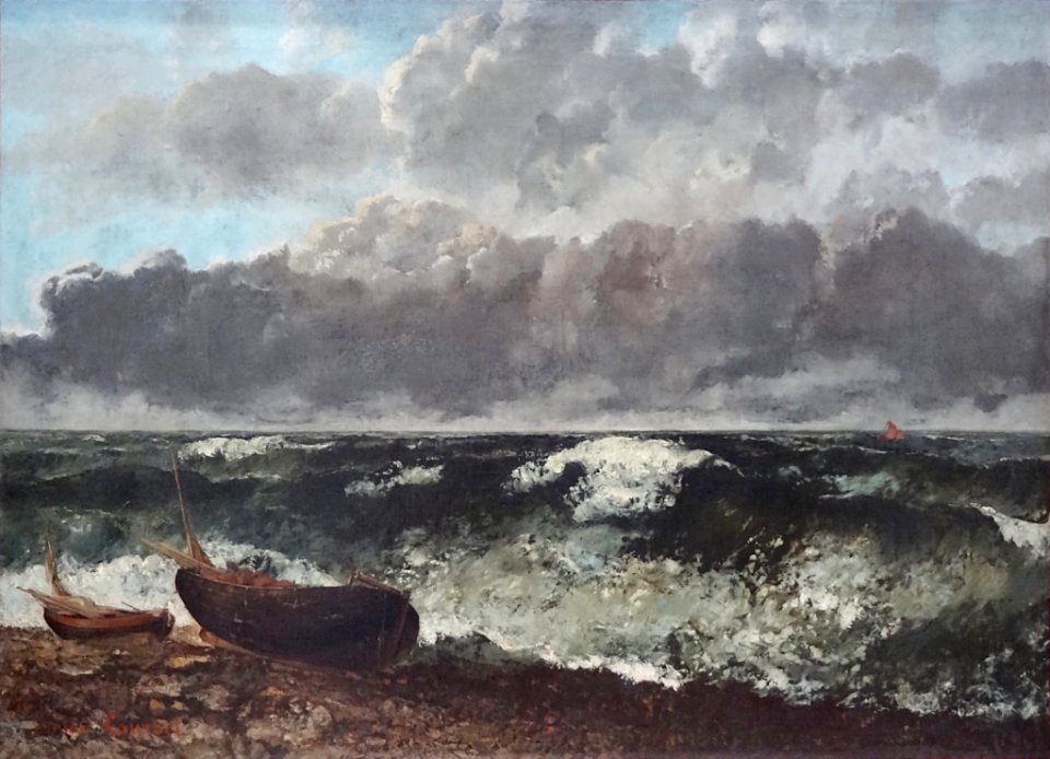 "La mer orageuse", dit aussi "La vague", Gustave Courbet, …