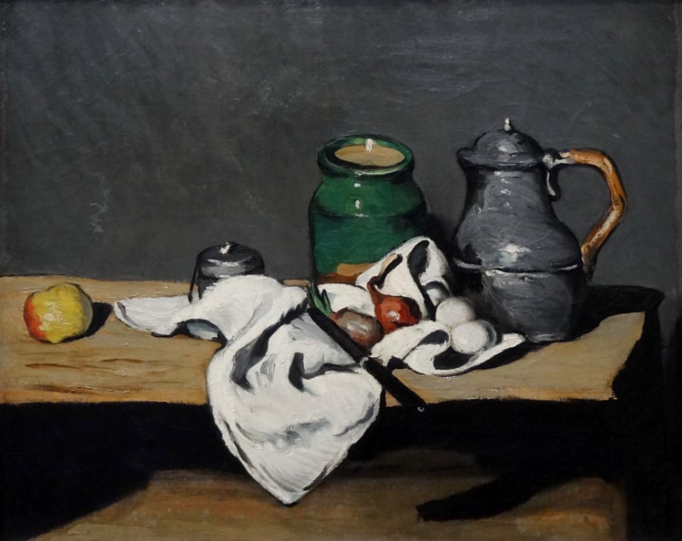 "Nature morte à la bouilloire", Paul Cézanne, 1867-1869.