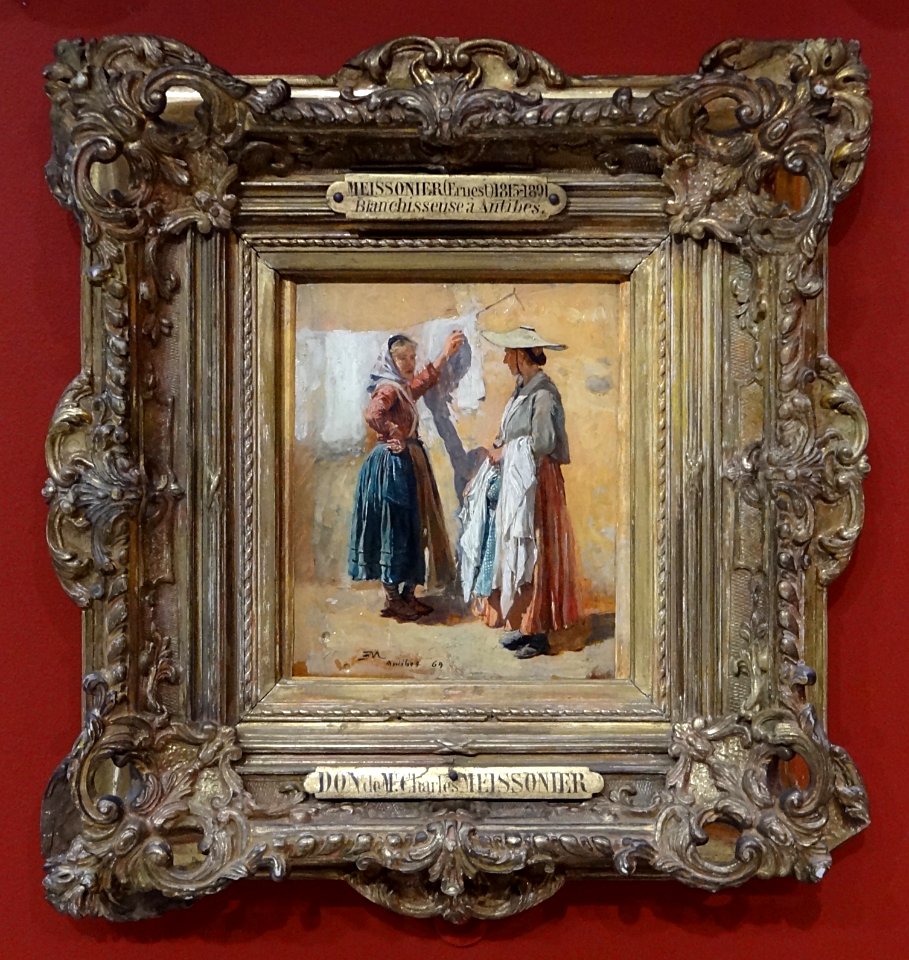 "Les blanchisseuses à Antibes", Ernest Meissonier, 1869.