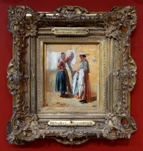 "Les blanchisseuses à Antibes", Ernest Meissonier, 1869.