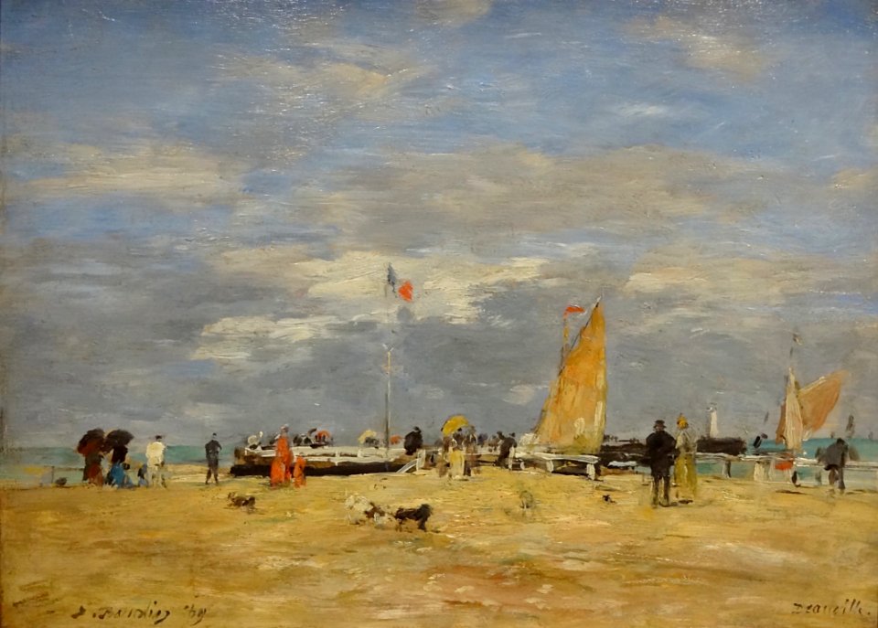 "La jetée de Deauville", Eugène Boudin, 1869.