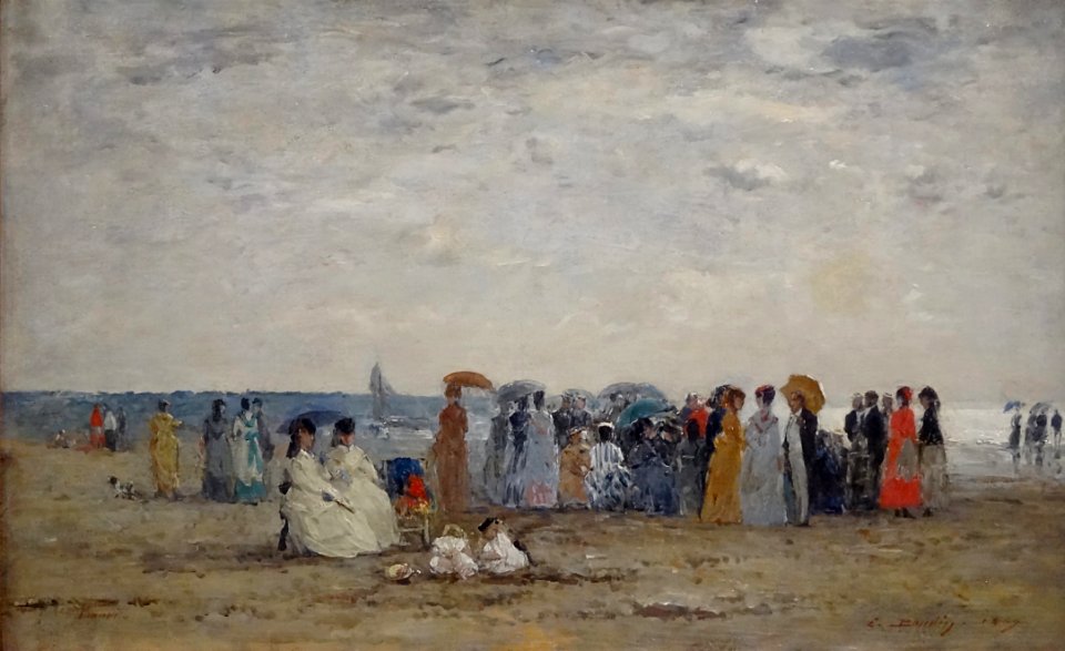 "Baigneurs sur la plage de Trouville", Eugène Boudin, 1869…
