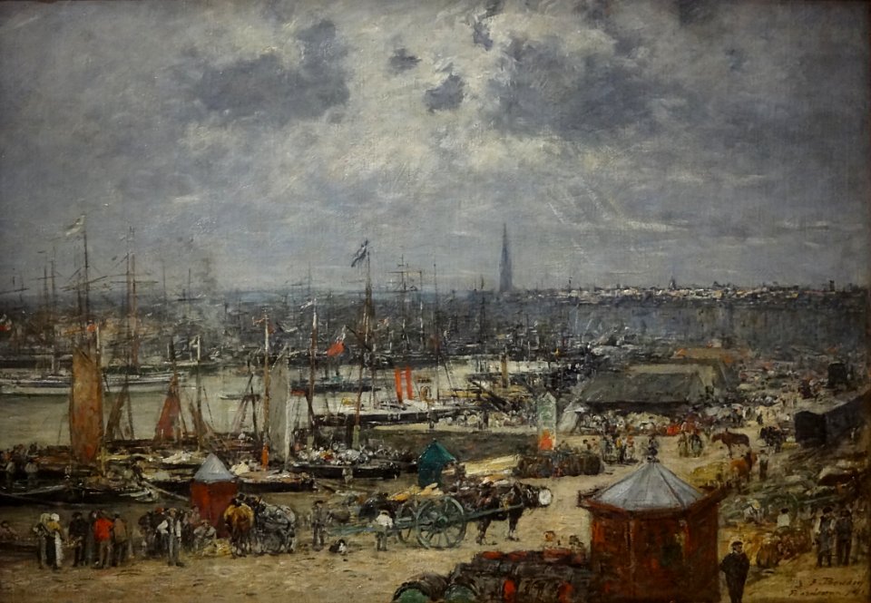 "Le port de Bordeaux", Eugène Boudin, 1874.
