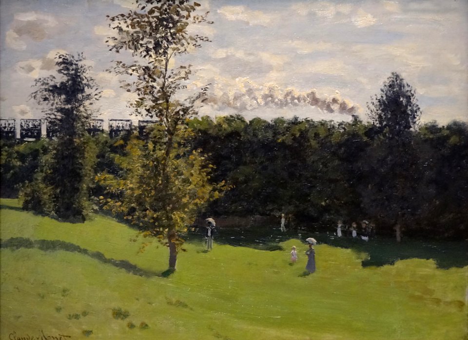 "Train dans la campagne", Claude Monet, vers 1870.