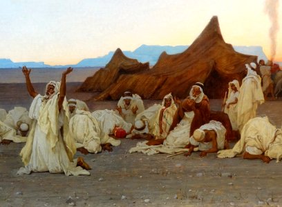 "Prière du soir dans le Sahara" (détail), Gustave Guillaum…. Free illustration for personal and commercial use.