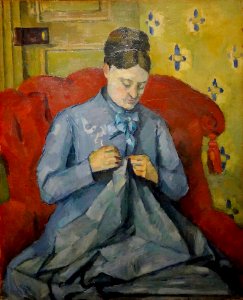 "Madame Cézanne cousant", Paul Cézanne, 1877. Stockholm, N…