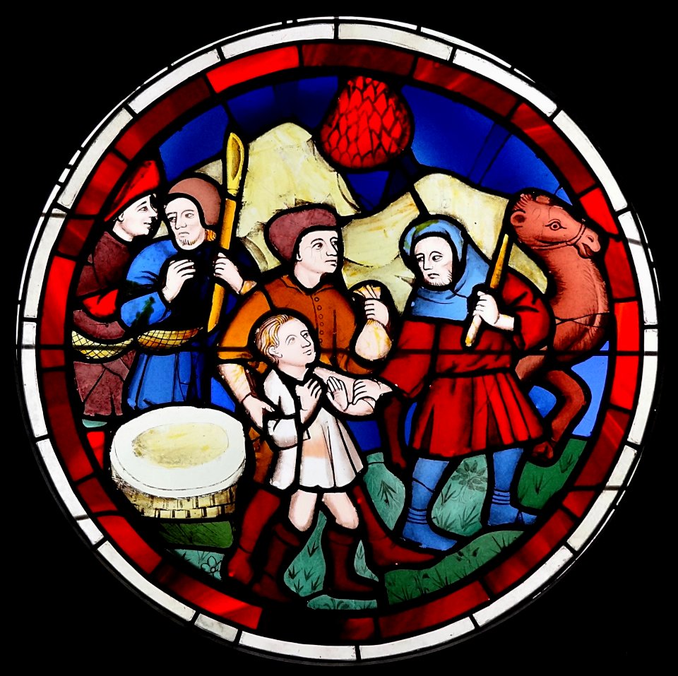 Un vitrail exposé au musée de Cluny, à Paris.