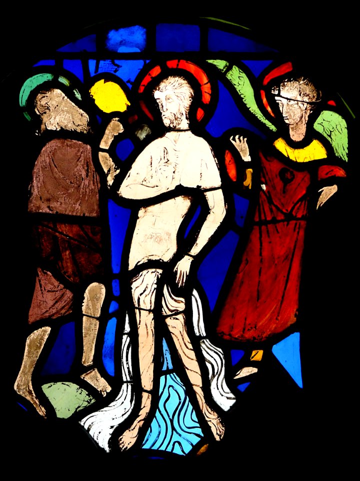 Un vitrail exposé au musée de Cluny, à Paris.