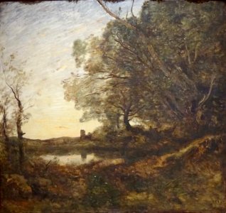 "Le soir. Tour lointaine", Camille Corot, entre 1865 et 18…