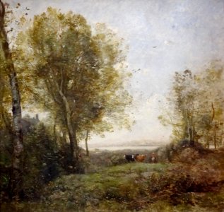 "Le matin. Gardeuse de vaches", Camille Corot, entre 1865 …