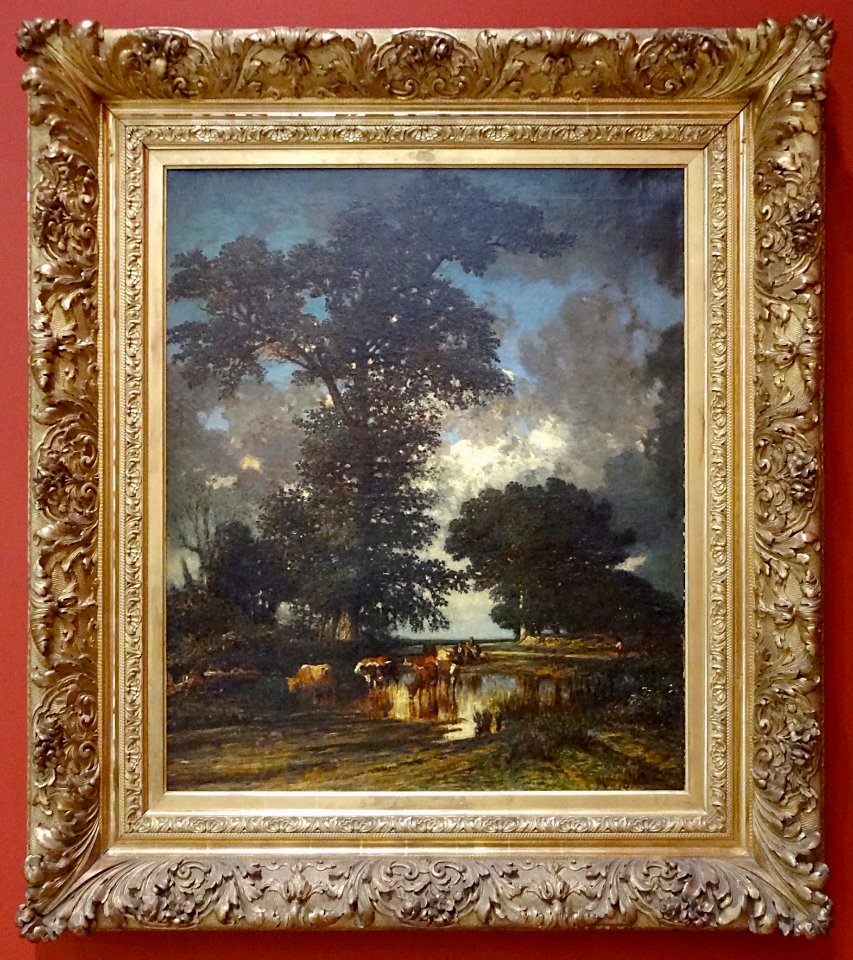 "La mare aux chênes", Jules Dupré, entre 1850 et 1855.