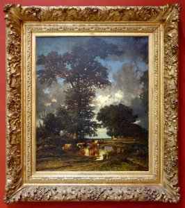 "La mare aux chênes", Jules Dupré, entre 1850 et 1855.