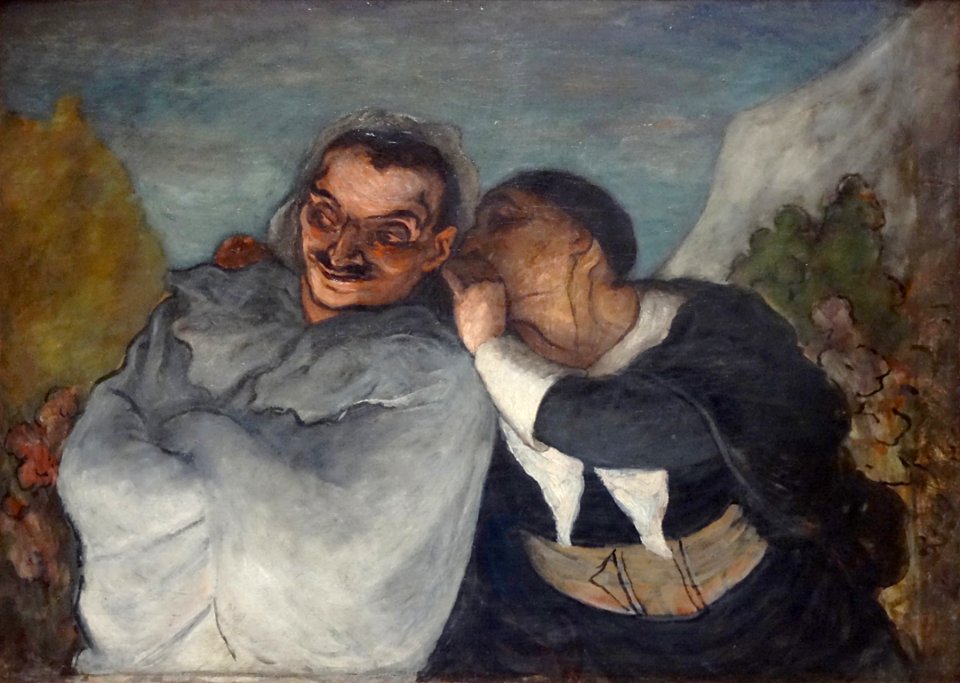 "Crispin et Scapin", Honoré Daumier, vers 1864.