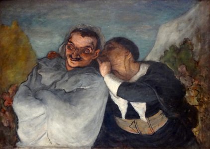 "Crispin et Scapin", Honoré Daumier, vers 1864.