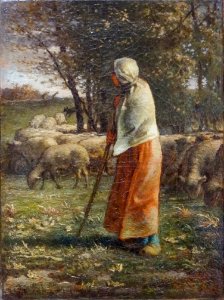 "La petite bergère", Jean-François Millet, entre 1858 et 1…