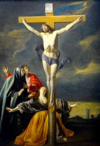 "La Crucifixion", anonyme, vers 1650. Boston, Museum of Fi…. Free illustration for personal and commercial use.