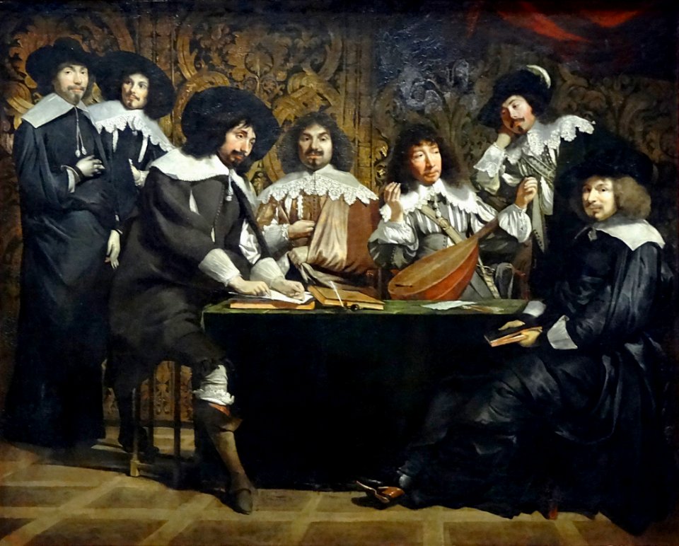 "L'académie", anonyme. Musée du Louvre.