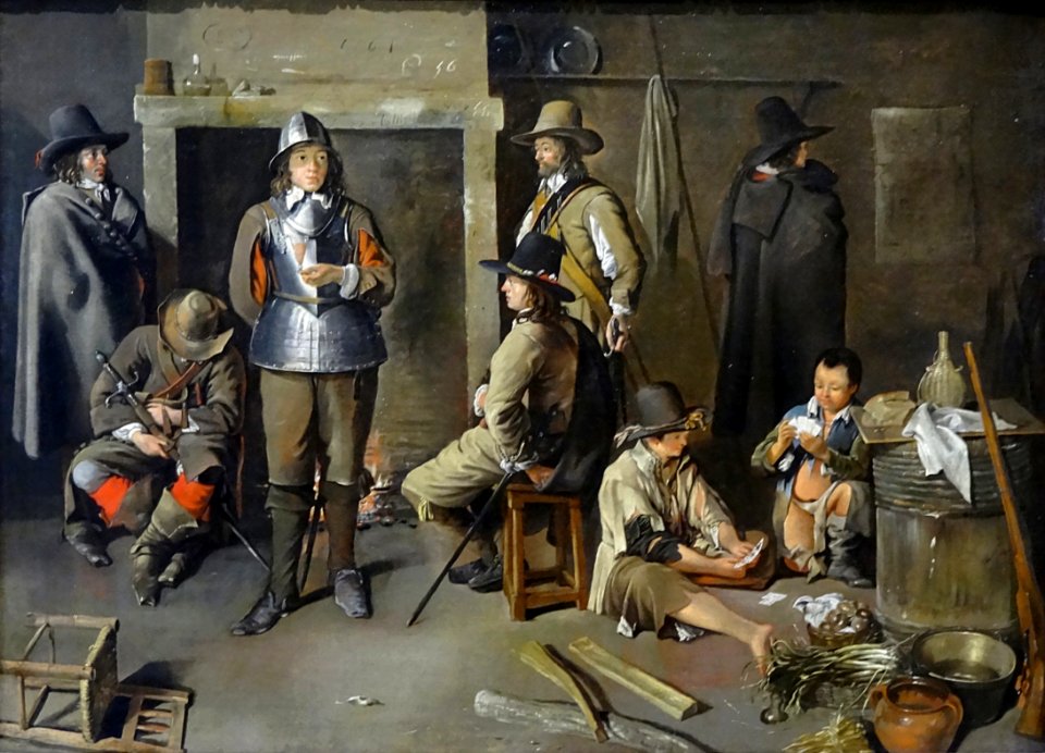"Soldats au repos dans une auberge", Jean Michelin, vers 1…