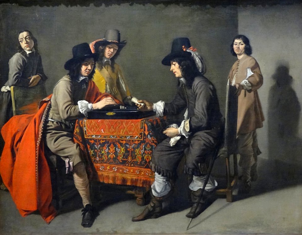 "Les joueurs de tric-trac", Maître des jeux, vers 1655. Mu…