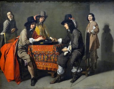 "Les joueurs de tric-trac", Maître des jeux, vers 1655. Mu…