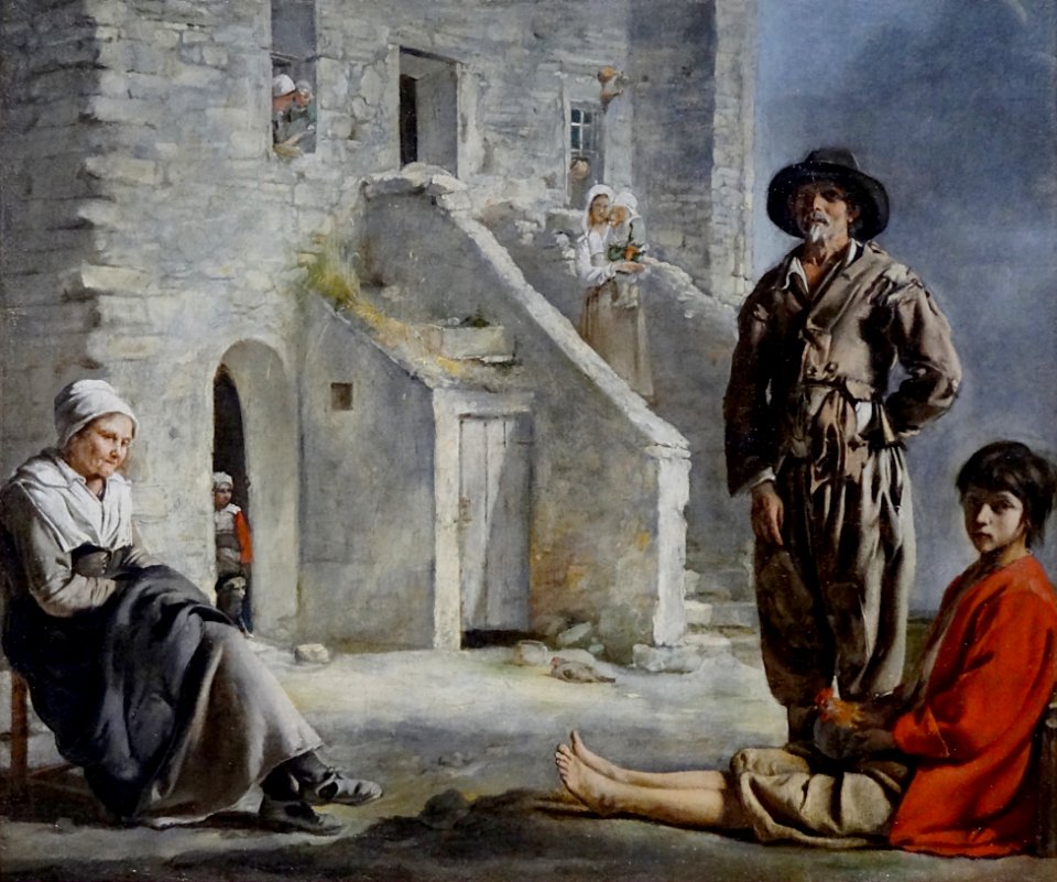 "Paysans devant leur maison", Louis Le Nain, vers 1641-164…