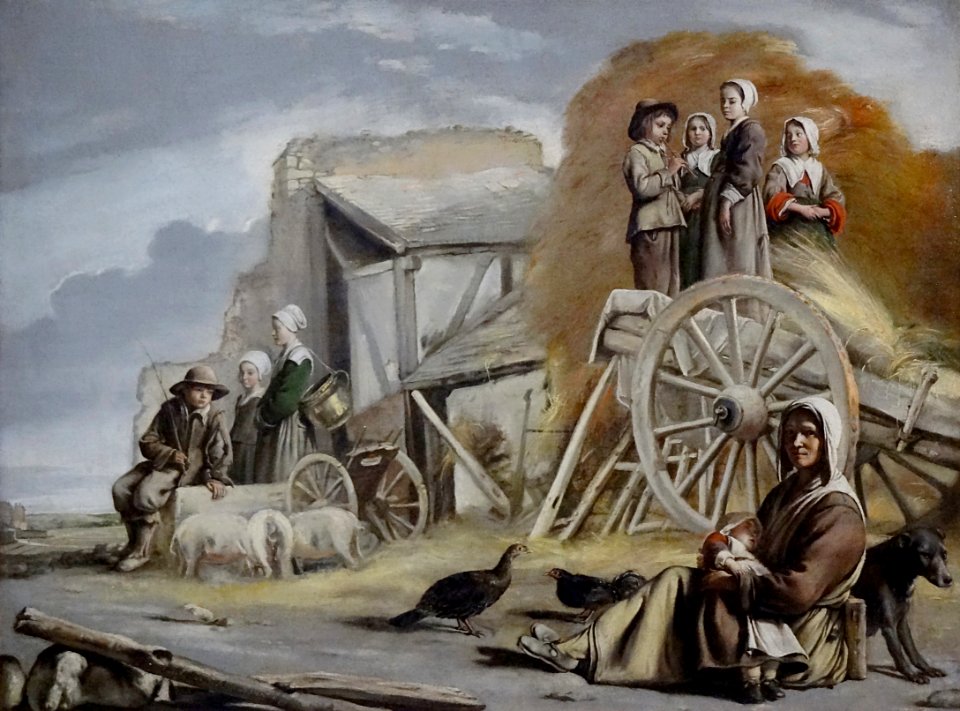 "La charrette", Louis Le Nain, 1641. Musée du Louvre.