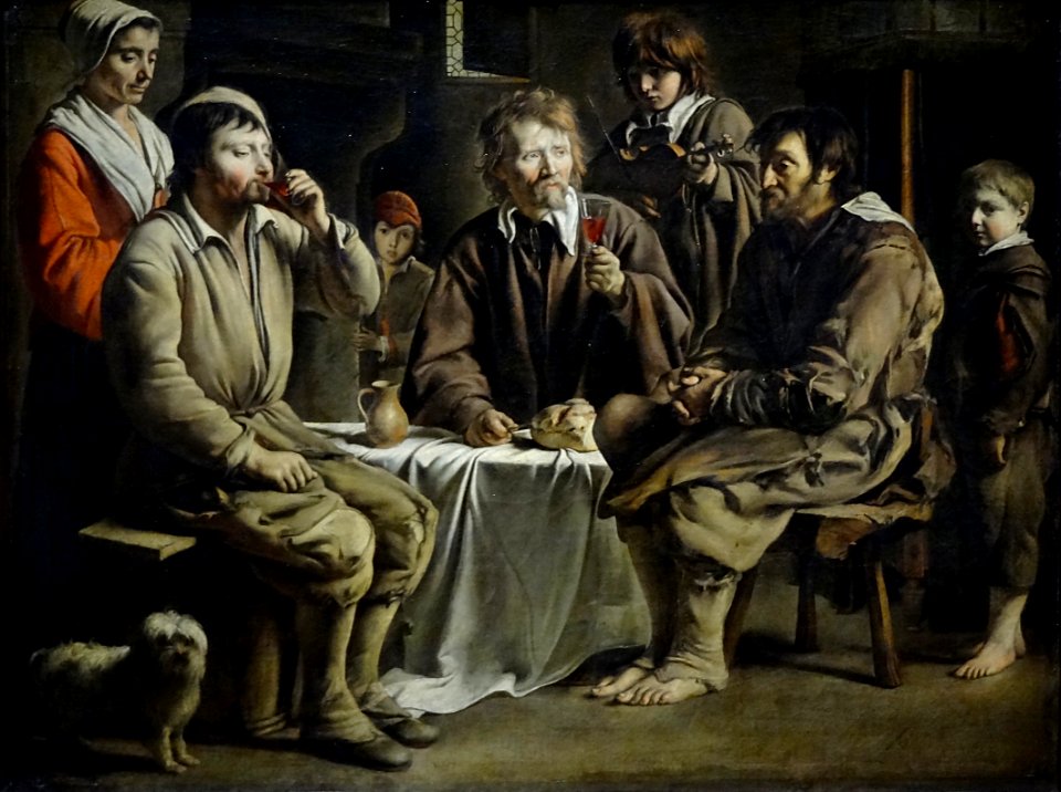 "Repas de paysans", Louis Le Nain, 1642. Musée du Louvre.