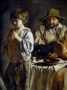 "Famille de paysans" (détail), Louis Le Nain, vers 1642. M…