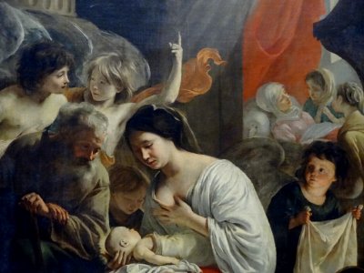 "La Naissance de la Vierge" (détail), Louis Le Nain, vers …
