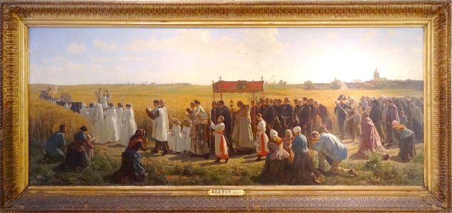 "La bénédiction des blés en Artois", Jules Breton, 1857. M…