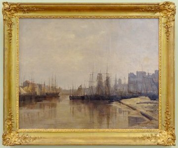 "L'arrière-port de Dunkerque", Charles Desavary, 1857. Mus…