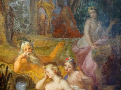 "Pan et Syrinx" (détail), Bon Boullogne, début du 18ème si…