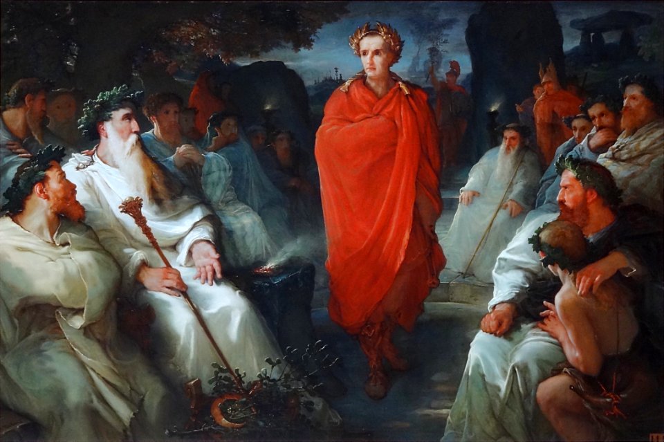 "César vient traiter avec les druides", Hippolyte, Debon, …