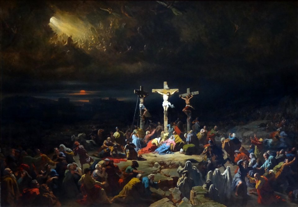 "Le dernier soupir du Christ", Julien Michel Gué, 1840.