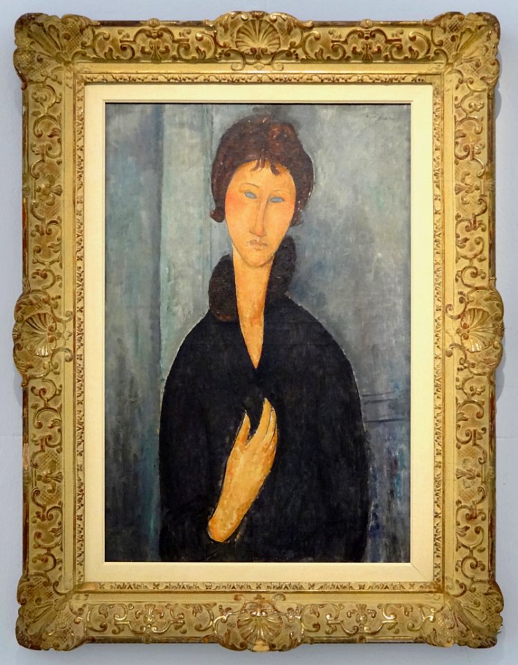 "Femme aux yeux bleus", Amedeo Modigliani, vers 1918. Musé…