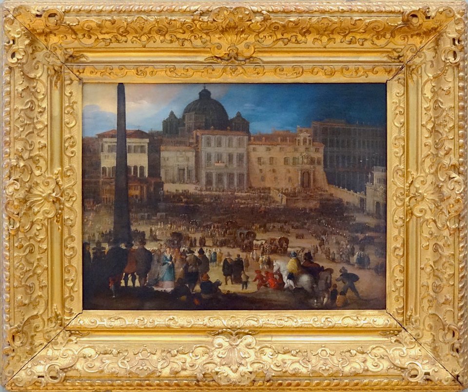 "Vue de la place Saint-Pierre à Rome lors de l'élection du…