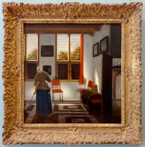 "La balayeuse", Pieter Janssens Elinga, vers 1670.