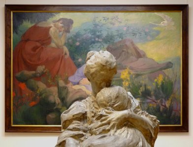"La mère et l'enfant", Pierre Troubetskoy, 1898. En arrièr…